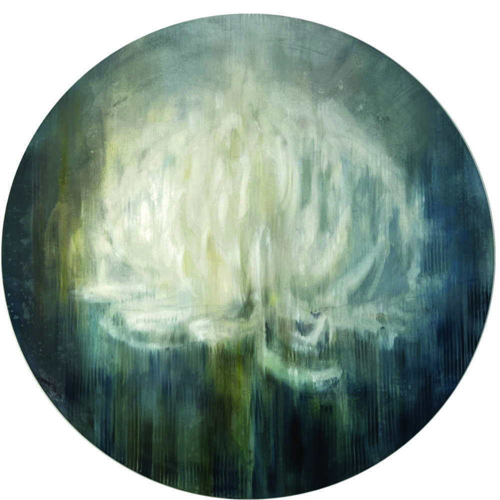 Something in the Way VI Acrylic and Oil on Silk 76 x 76cm 2024 by Georgia Peskett